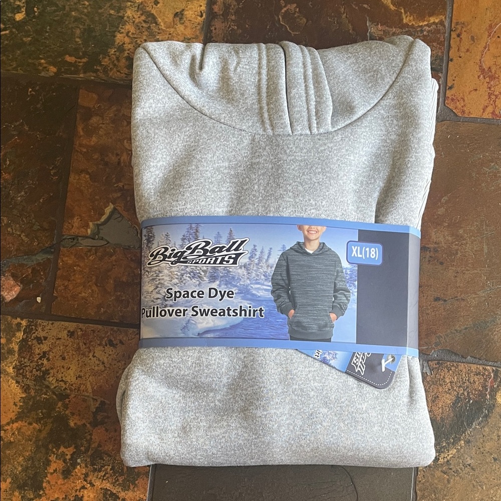 Gray Space Dye Pullover Sweater